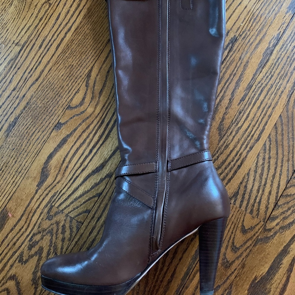 Cole Haan Chestnut Cara Tall Boot 9.5 w/ Nike Air - Picture 3 of 7